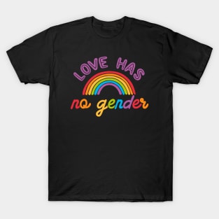 Love Has No Gender Rainbow by Tobe Fonseca T-Shirt